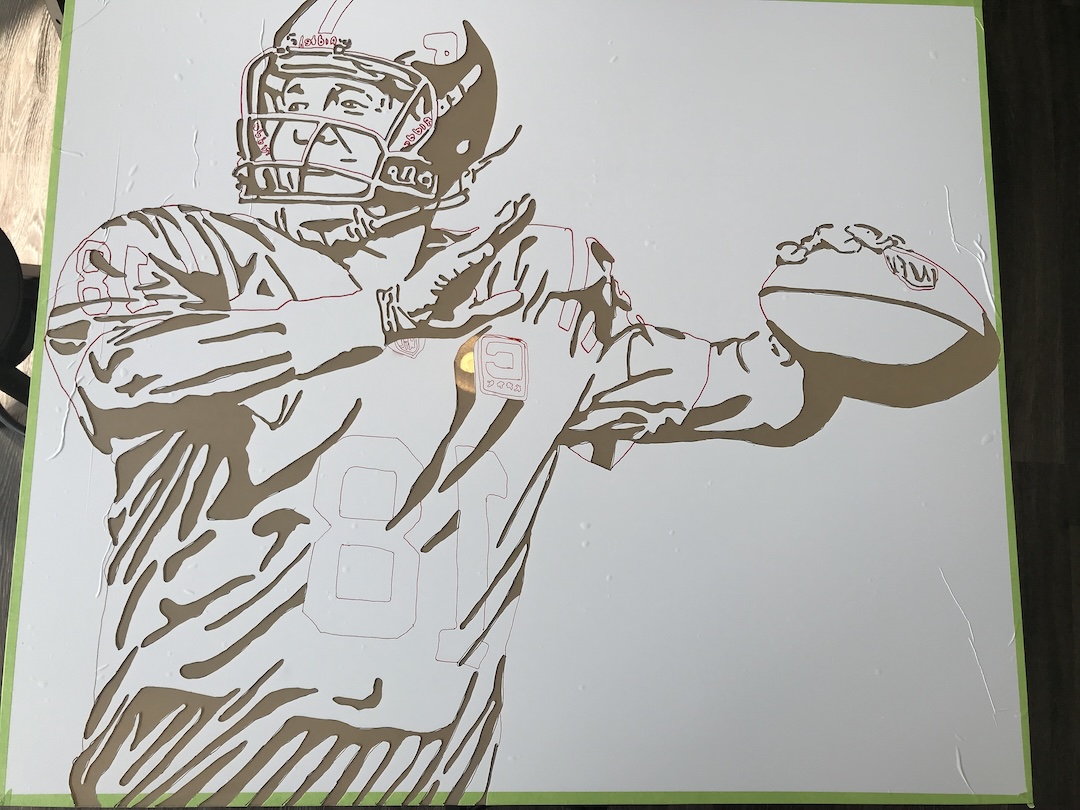 Cutout applied