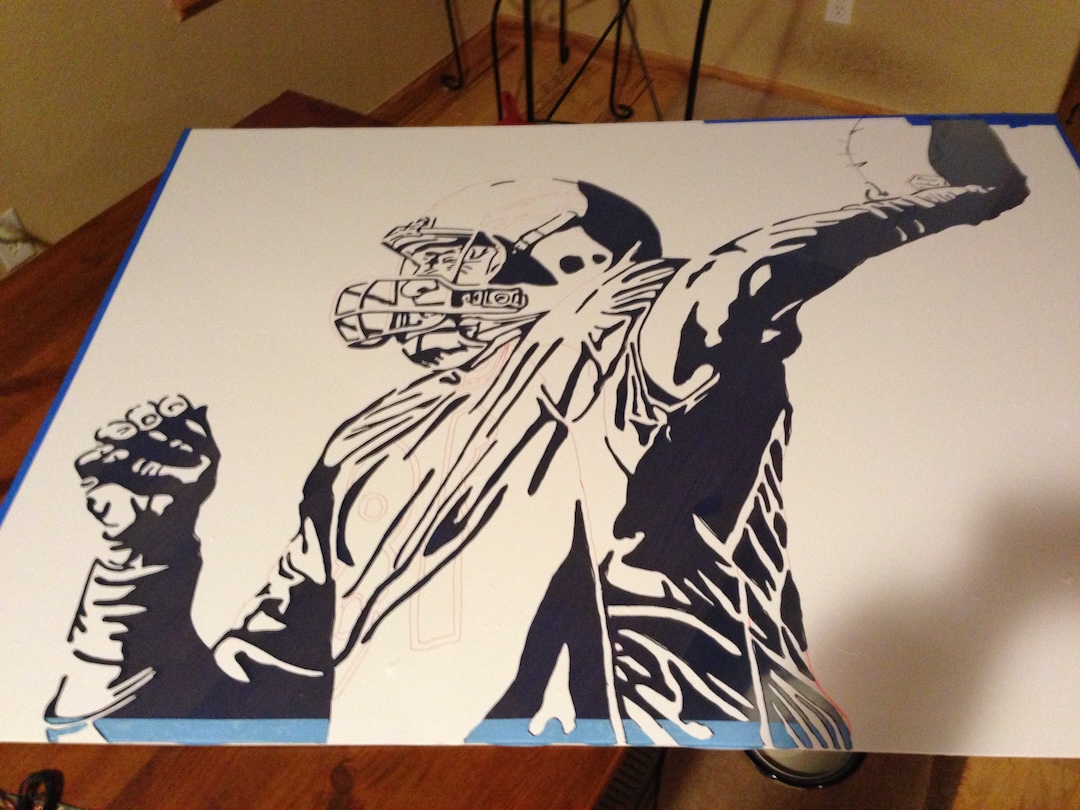 Transferred & cutout