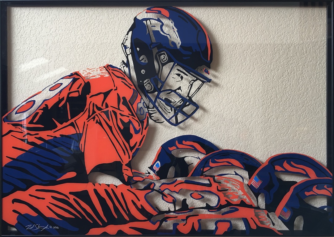 Client commission glass painting