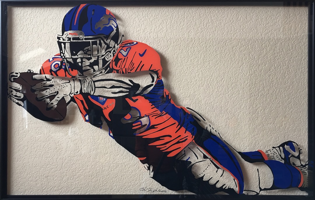 Client commission glass painting