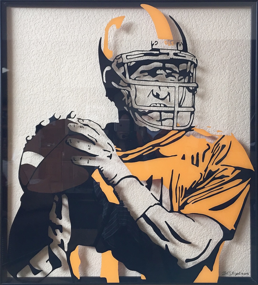 Client commission glass painting