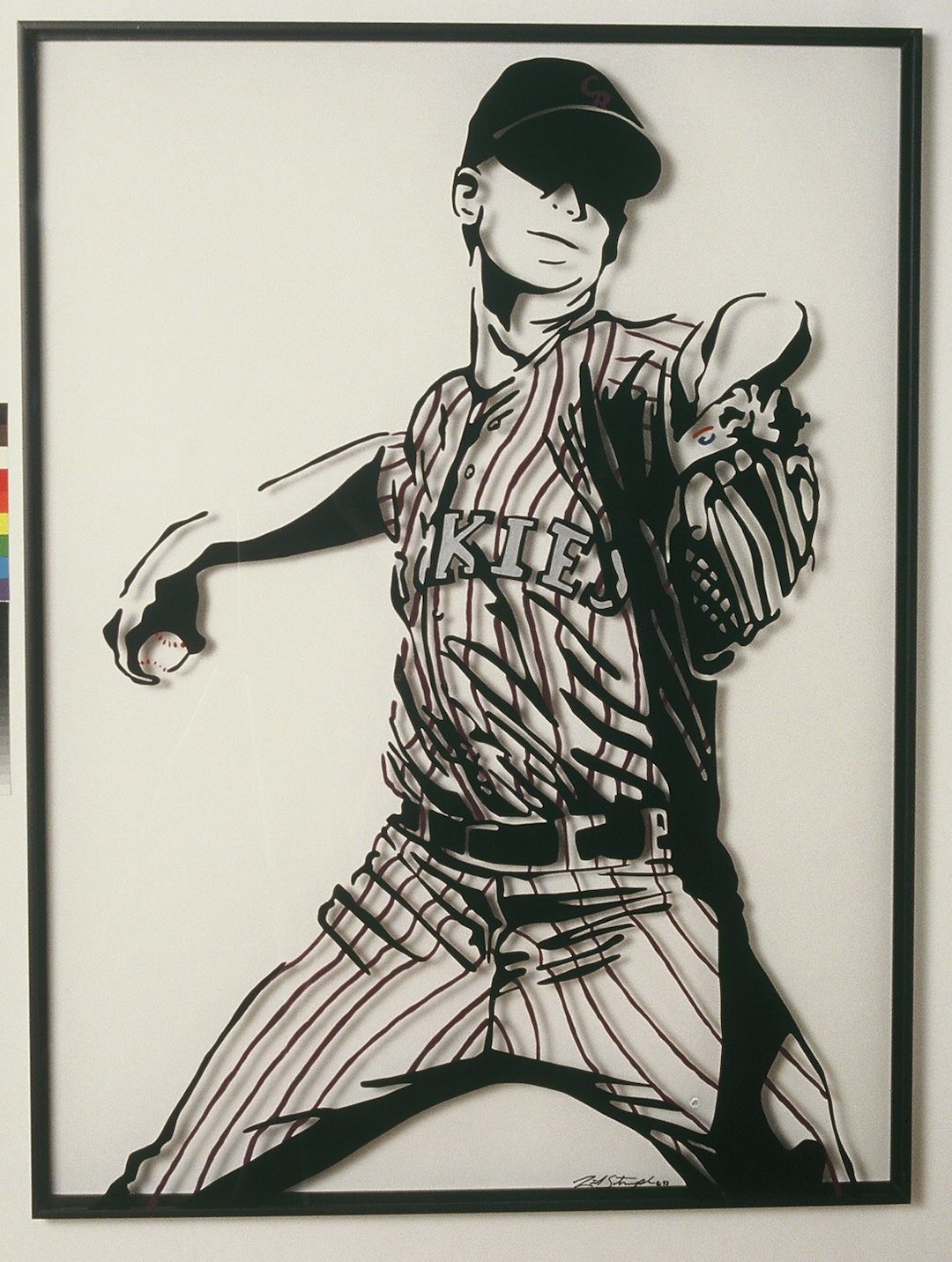 Colorado Rockies baseball glass painting