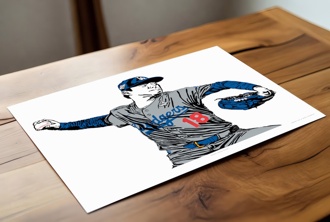 The Dodgers World Series — limited-edition print by Mike Stemple